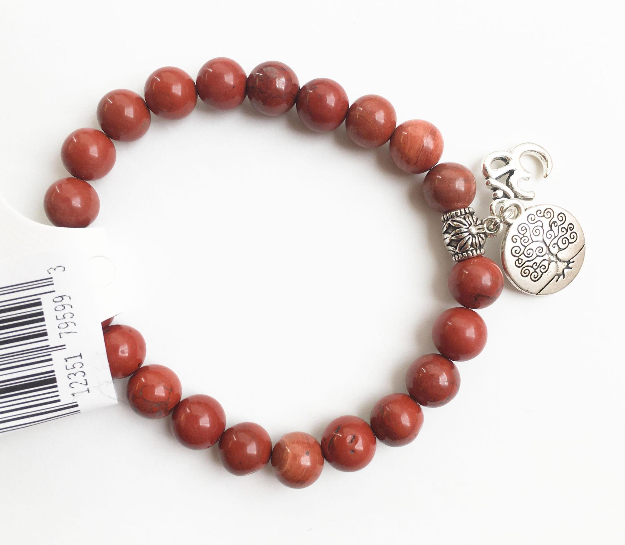 Red Jasper Natural Stone Bracelet Prayer Beads Meditation, Balancing energy, Positivity 8 mm Beads - Image 2