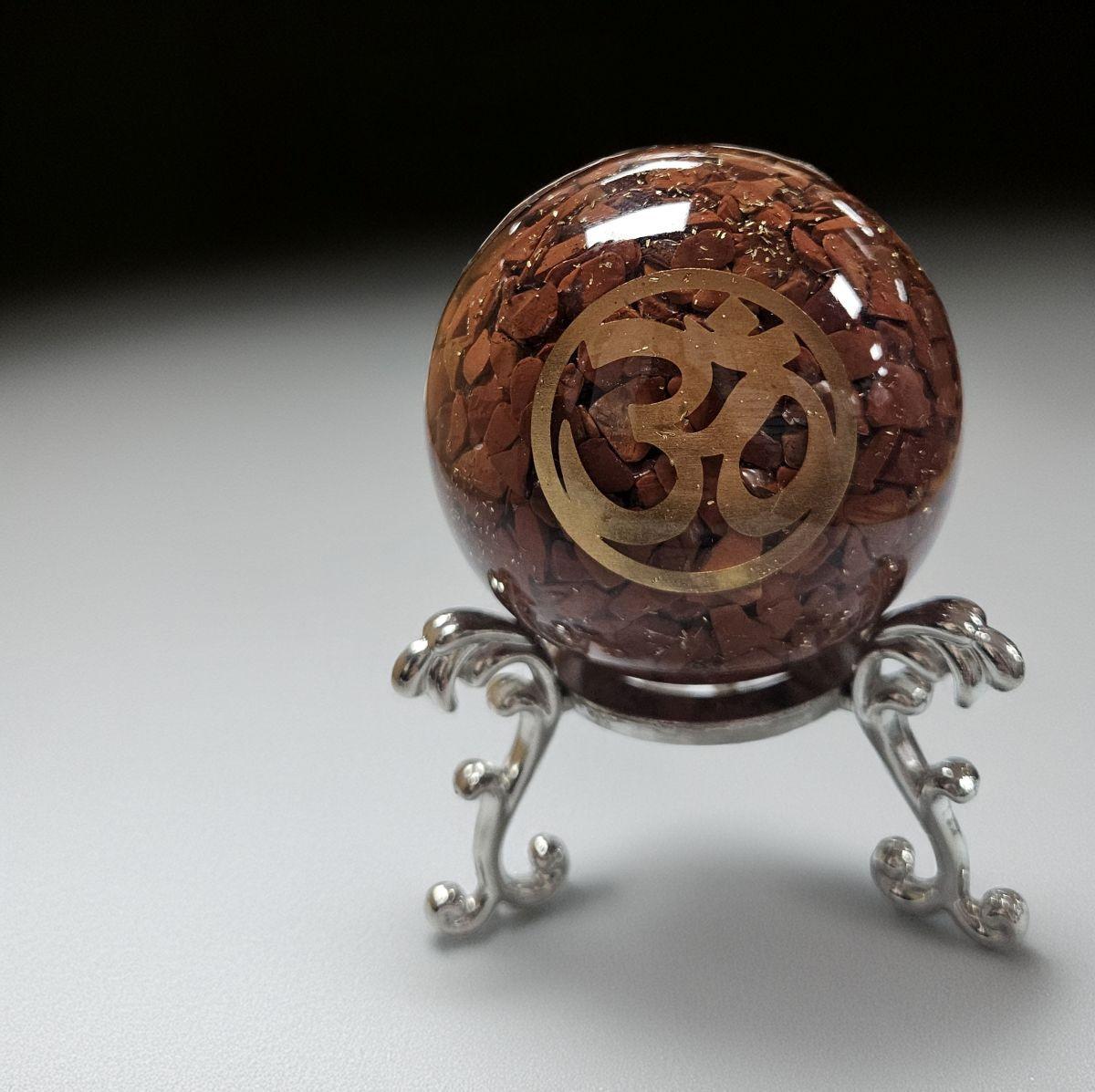 Red Jasper Orgone Sphere – Artifact of Primal Courage & Rooted Vitality – 2" - Image 5