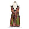 Hand-Printed Jamawar Short Scarf Halter Dress VTrendz