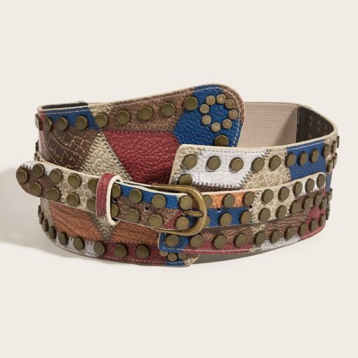 Women Boho Designer Grommet Belt