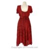 Short Sleeves Victorian Style Corset Dress with Lace & Floral Threadwork VTrendz