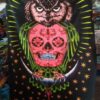 Sugar Skull with Owl and Key Wall Hanging Handmade Cotton Tapestry 84"x54" inch VTrendz