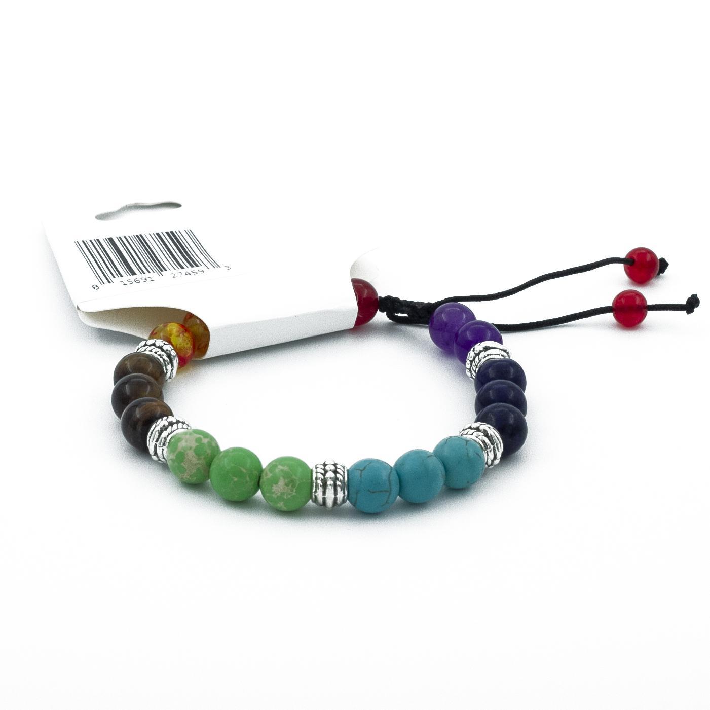 7-Chakra Multicolor Natural Stone Bracelet: The Rainbow Alignment - Image 2
