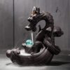 Dragon with Blue Crystal Ceramic Backflow Incense Holder Waterfall Incense Burner, Reflux Burner, Handmade Ceramic, Home Decor for Meditation, Mini-Zen Experience - Image 2