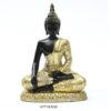Meditating Buddha in Sitting Posture Black Gold Resin Figures Statue Ornament Home, Office, Yoga, Meditation Room or Outdoor Decor - Image 3