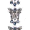 3 Butterfly with Evil Eye Hangings, Handmade, 14" Inch VTrendz