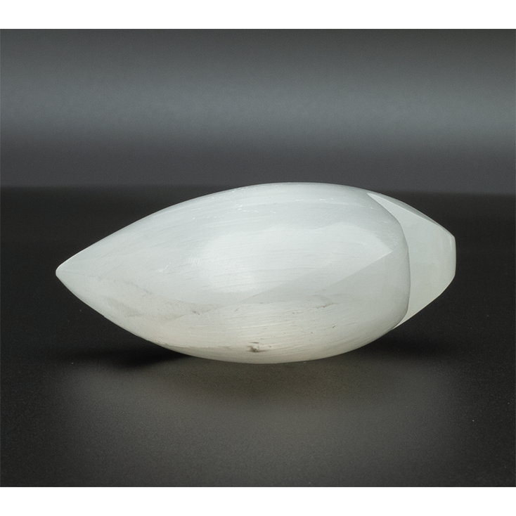 Selenite Engraved Puffy Heart: Vessel of Sacred Love & Crystalline Clarity (3 Inch) - Image 3