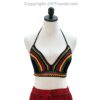 Crochet Bikini Top with Striped Pattern/ Crop Top/ Bra Top, Handmade, 1 Size Fits Most VTrendz