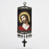 Jesus Medium Carpet Wall Hanging Handwoven, Gold Aura, 12.5 Inch VTrendz
