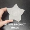 Selenite Star Candle Holder & Sphere Stand: Celestial Anchor for Metaphysical Balance VTrendz