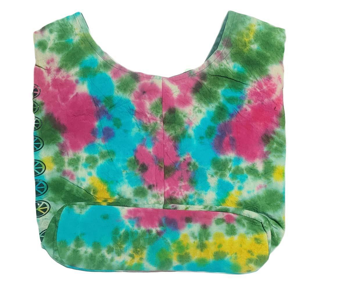 Tie Dye Bohemian Hobo Hippie Bag with Peace Sign - Image 2
