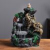 Elephants with Rockery Ceramic Backflow Incense Holder Waterfall Incense Burner, Reflux Burner, Handmade Ceramic, Home Décor for Meditation, Mini-Zen Experience Size: 15*17*6 cm - Image 2