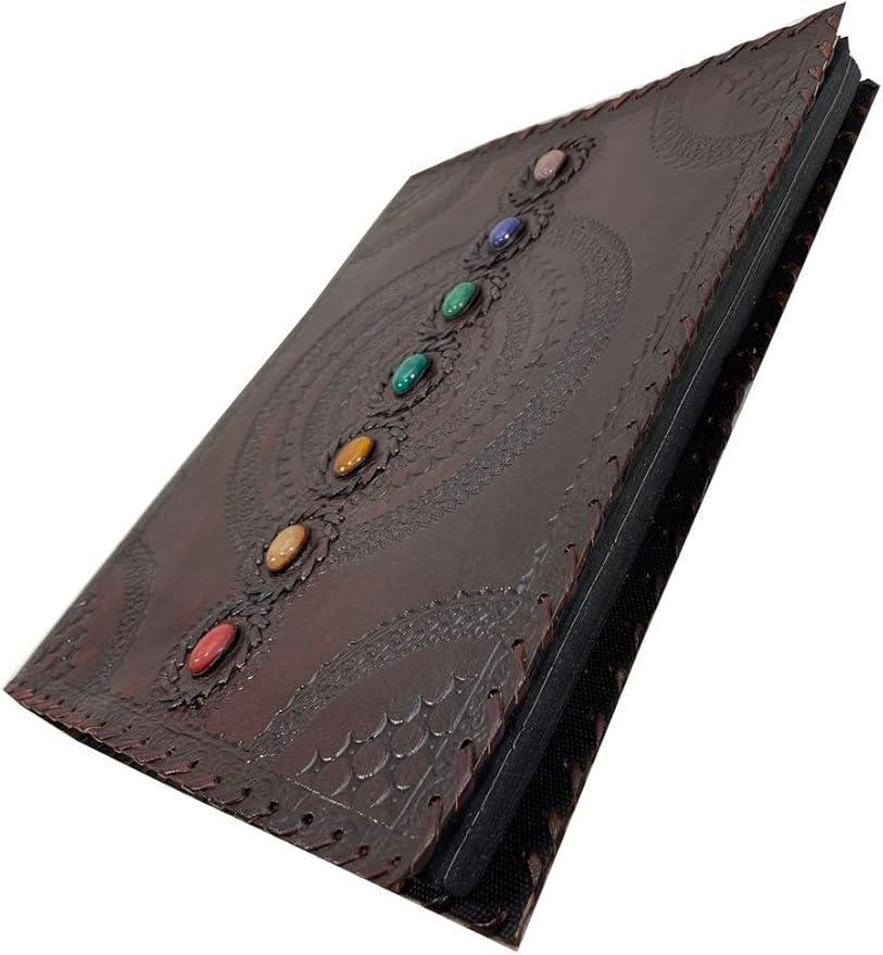 7 Chakra Embossed Leather Grimoire | Codex of Aligned Energy - Image 3