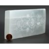Selenite Engraved Charging Plate: Solar System & Cosmic Alignment (8 Inch) VTrendz