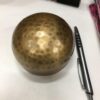 7-8 cm / 3.1" Hand pounded hammered Plain Golden Singing Bowl for Meditation, Relaxation & Healing with Wooden Mallet - Image 3