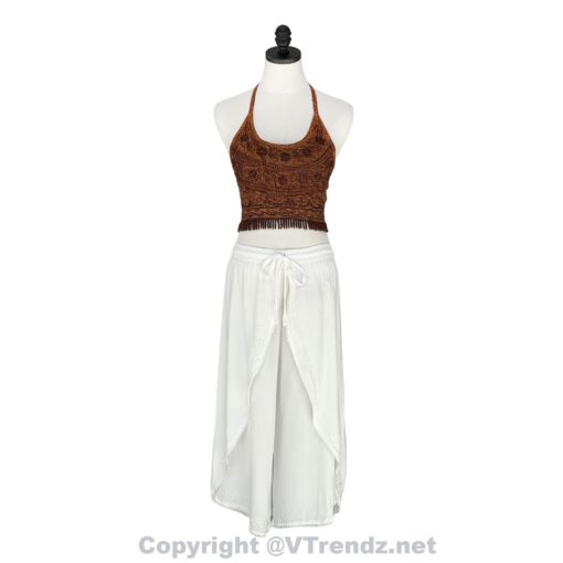 Wrap Capri Pants Bohemian Style