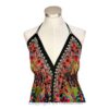 Hand-Printed Jamawar Short Scarf Halter Dress VTrendz