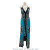 Jamawar Scarf Dress Dori with Halter Neck & Back Ties VTrendz
