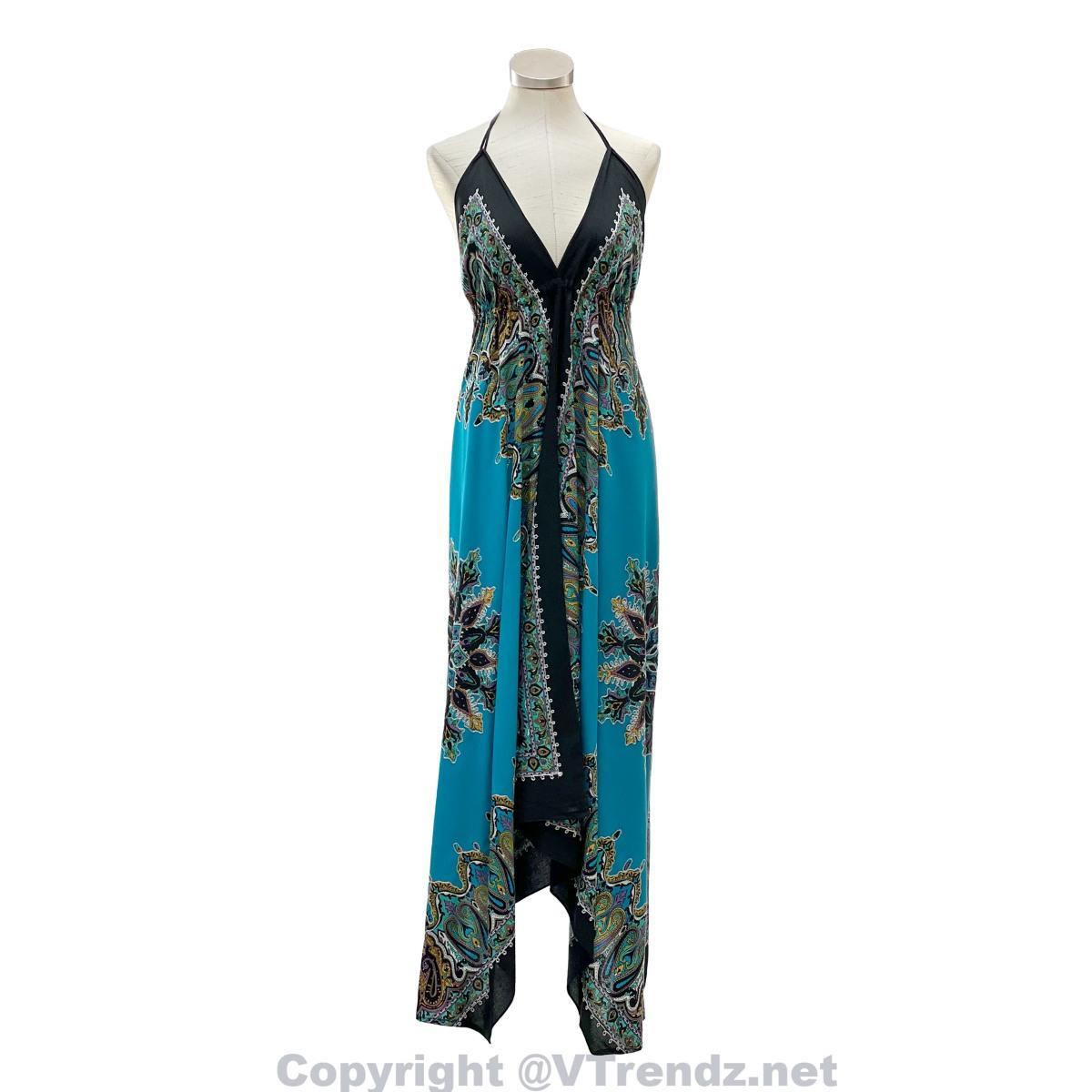Jamawar Scarf Dress Dori with Halter Neck & Back Ties - Image 48