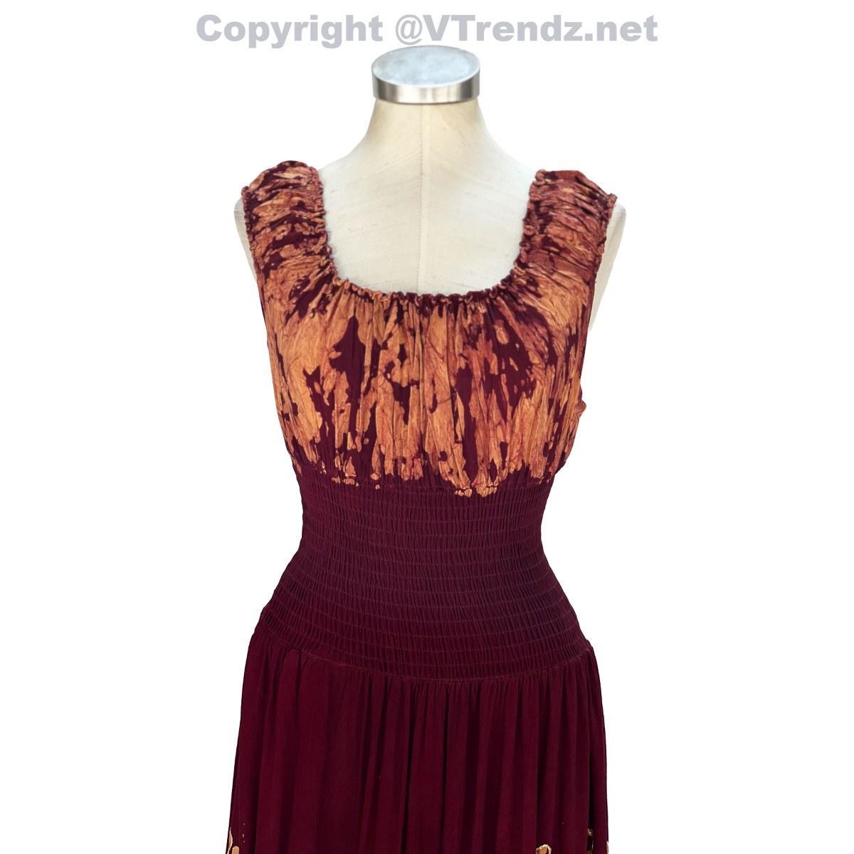 Long 8-Kali Embroidered Maxi Dress with Stretch Sleeves - Image 41
