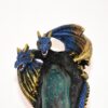 Dragons with Crystal Cave and LED Light Ceramic Backflow Incense Holder Waterfall Incense Burner, Reflux Burner, Handmade Ceramic, Home Décor for Meditation, Mini-Zen Experience Size: 12.5*9*17 cm - Image 2
