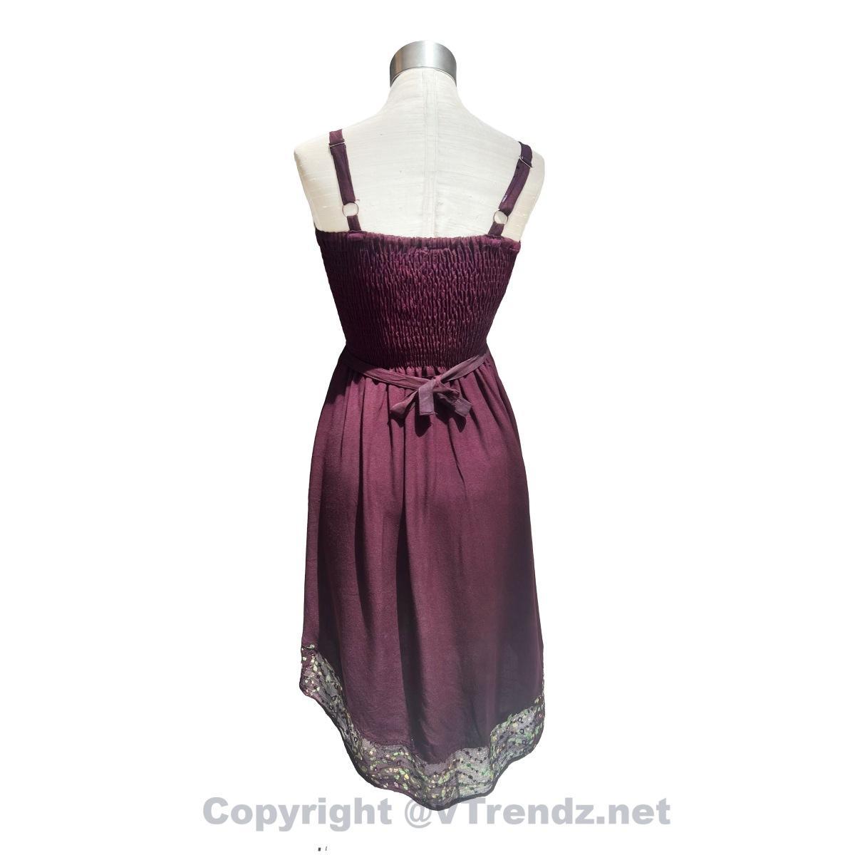 Batik Printed High-Low Sundress with Georgette Speckled Hem - Image 8