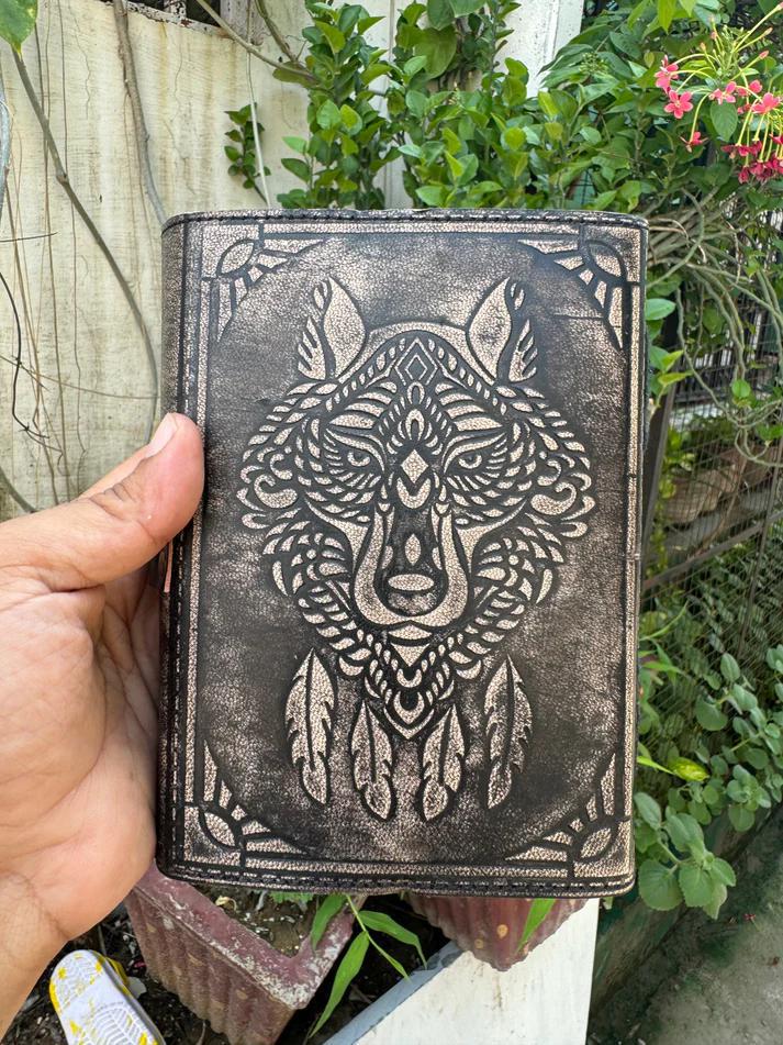 Spirit Wolf Embossed Leather Journal | A Chronicle of Instinct & Wisdom - Image 6
