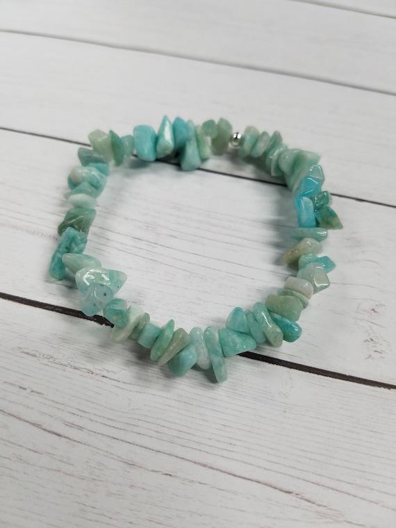 Amazonite Stone Chips Bracelet: The Hope Stone & Harmonic Flow - Image 2