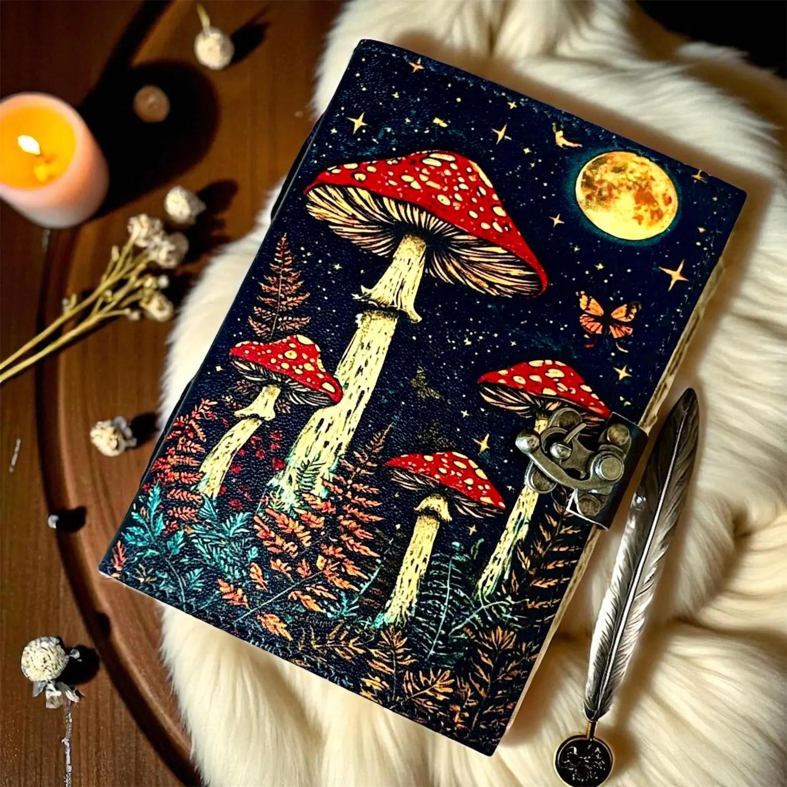 Moonlit Mushroom Leather Journal | Your Portal to Enchanted Thoughts - Image 4