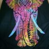 Elephant Black Base Wall Hanging Handmade Cotton Tapestry 84"x54" inch VTrendz