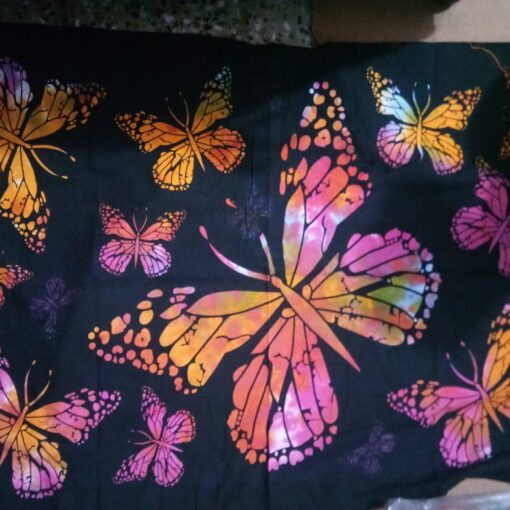 Butterfly Tie dye Poster Wall Hanging Handmade Cotton Tapestry 40"x30" inch