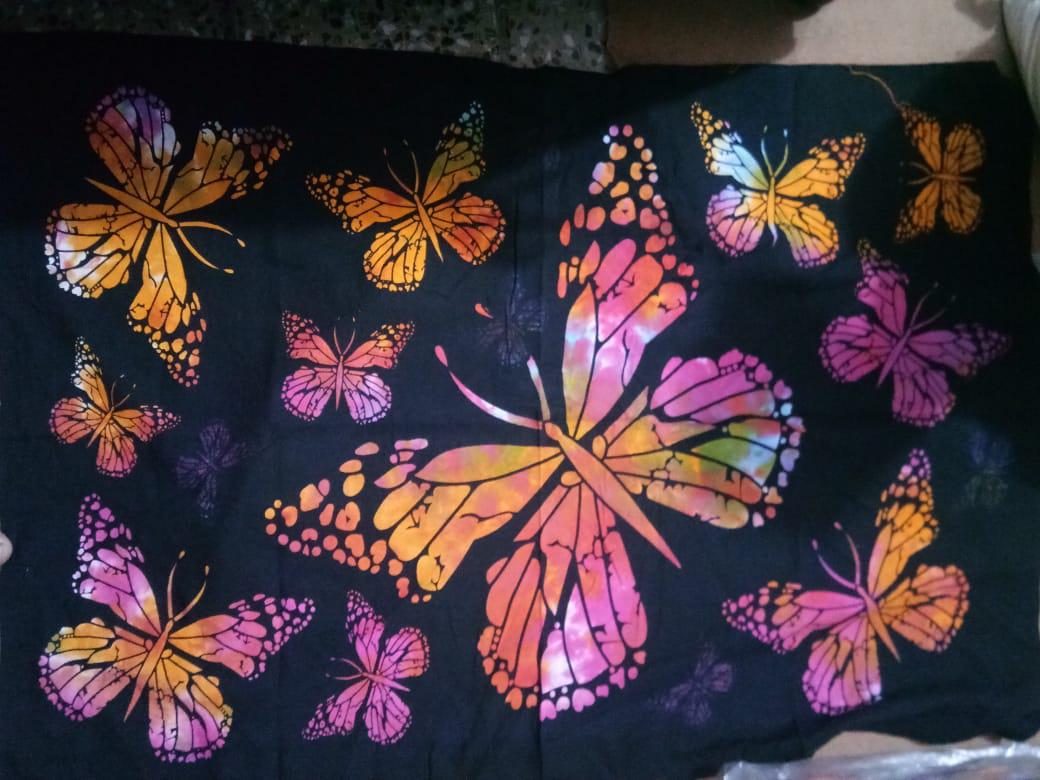 Butterfly Tie dye Poster Wall Hanging Handmade Cotton Tapestry 40"x30" inch