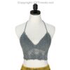 Crochet Bikini Top Circular Pattern Knit/ Crop Top/ Bra Top, Handmade, 1 Size Fits Most