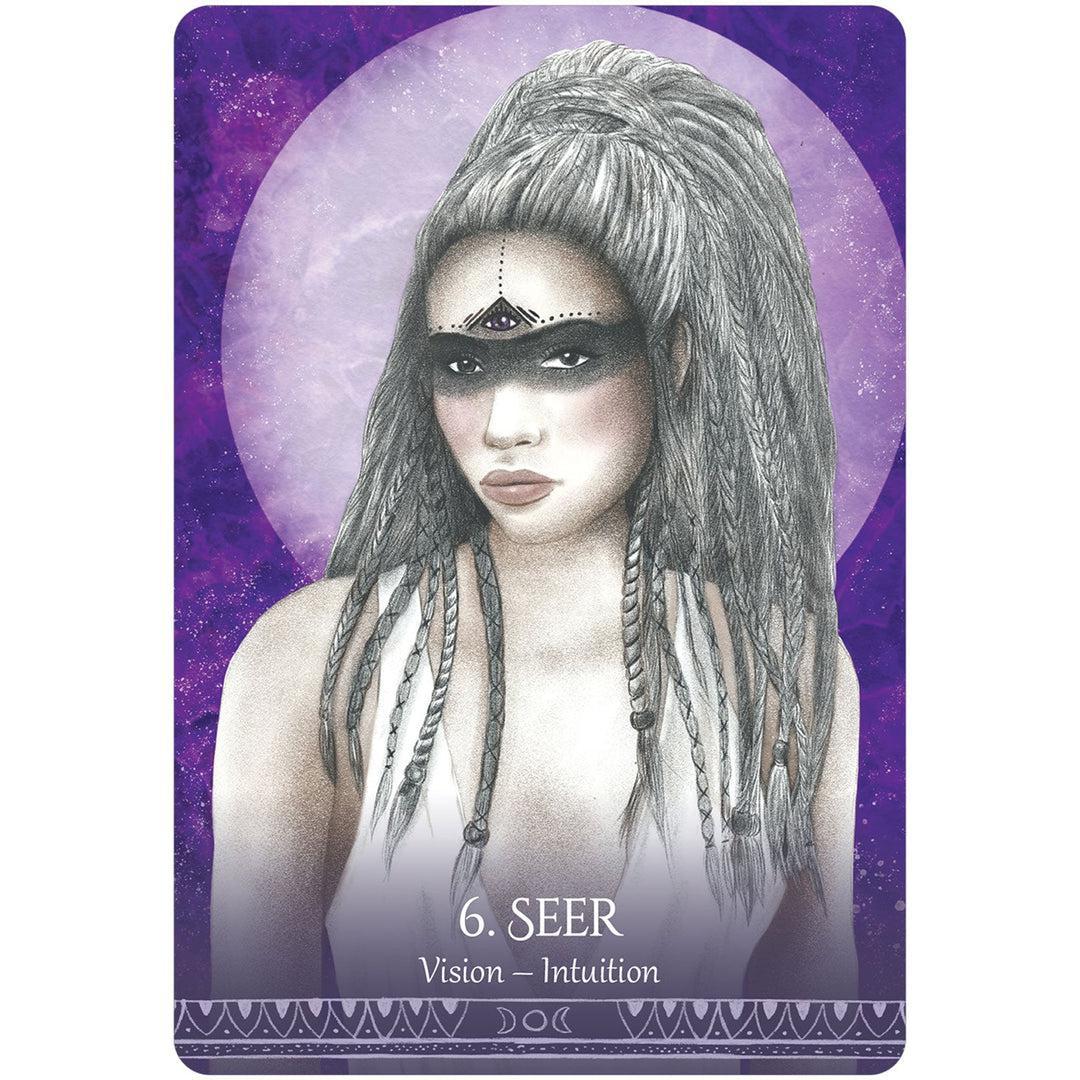 Goddess Spirit Oracle Deck, Tarot inspired, Spiritual Divination Tools, Metaphysical Gifts, 7"*5" Deck, 44 Cards & Guidebook Set - Image 6