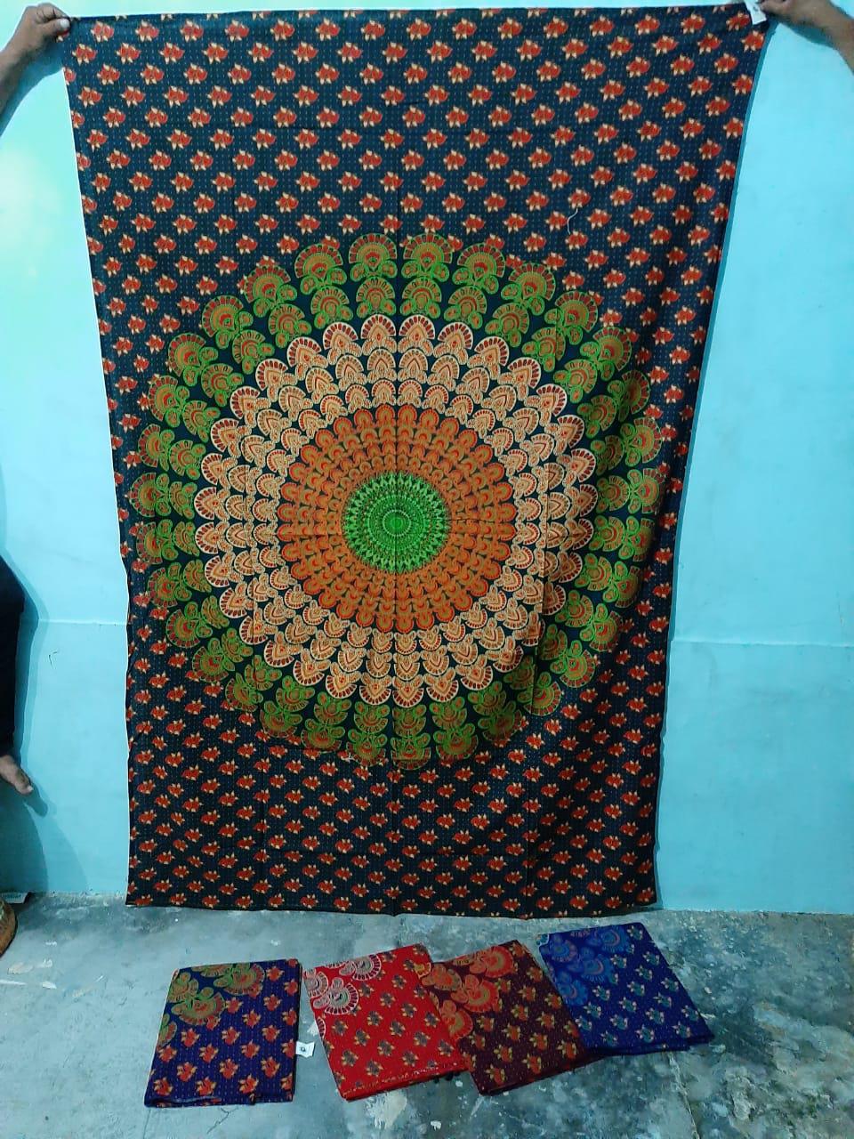 Mandala Wall Hanging Handmade Cotton Tapestry 84"x54" inch - Image 9