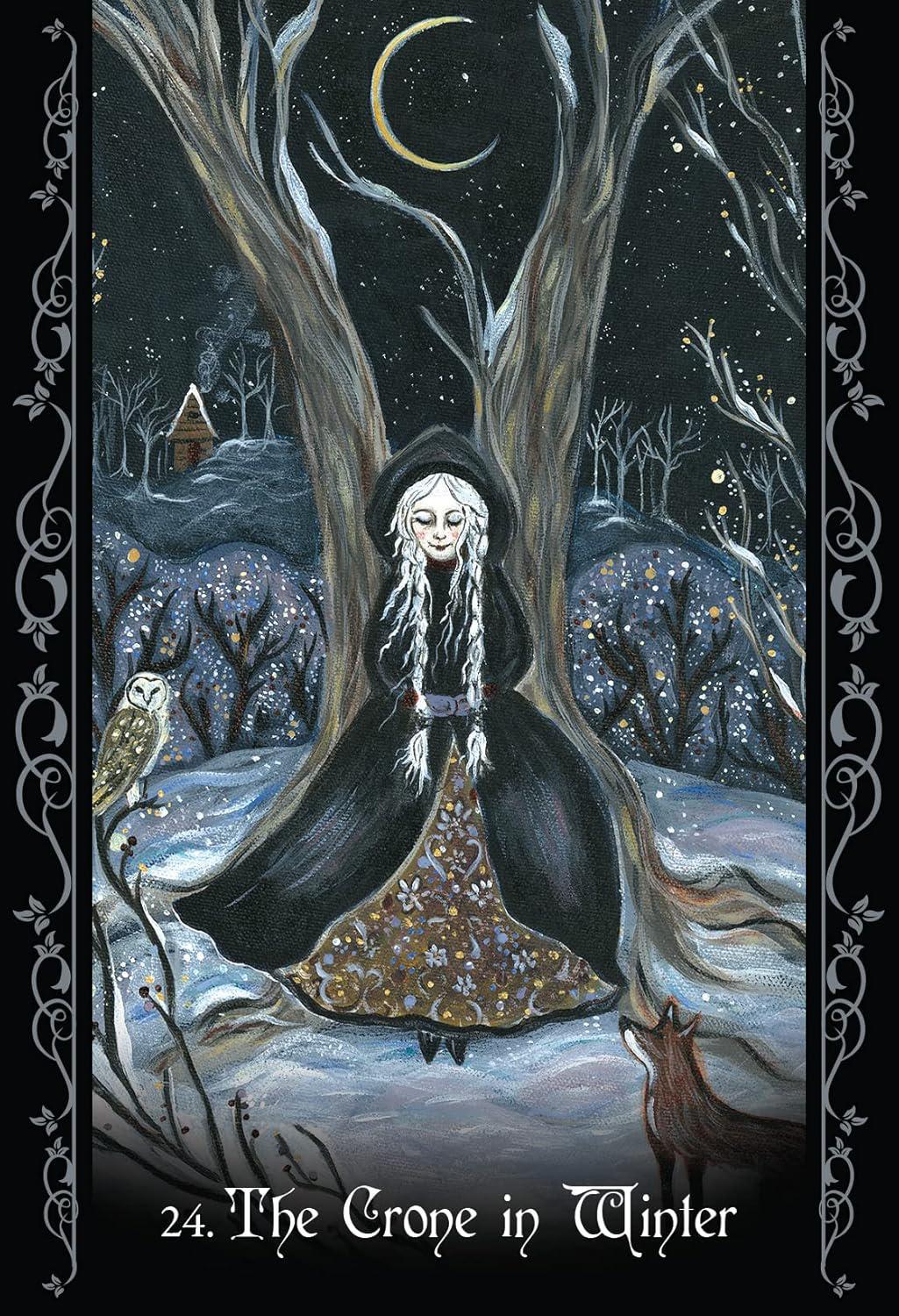 The Solitary Witch Oracle- Lore, Wisdom & Light for Your Magical Path, by Lucy Cavendish - Image 4