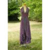 High Low Front Flap Silk Bohemian-Inspired Chic dress with Halter Neck One size Fits Most - Image 4