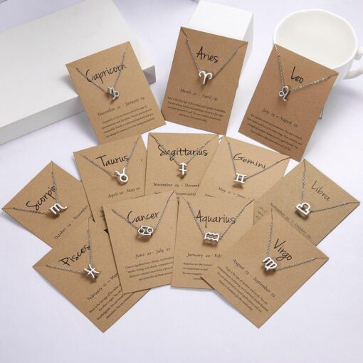 Zodiac Birth sign Necklace Talisman Pendant