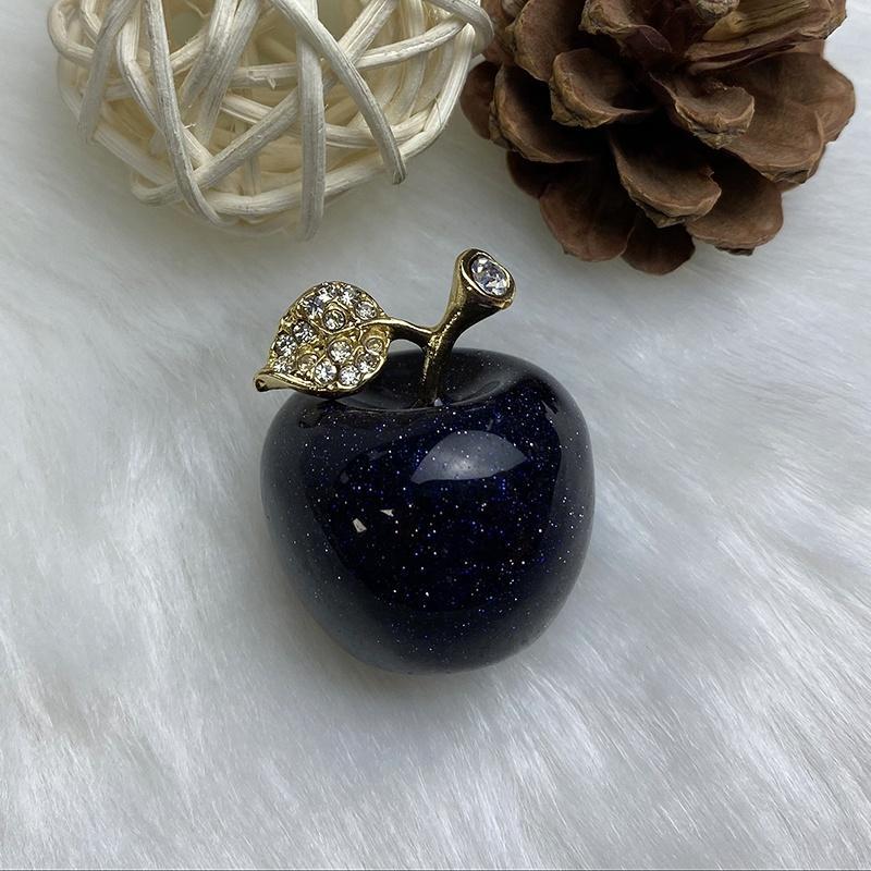 Blue SandStone Apple Natural Stone For Healing Stone for Creativity, Intuition & Protection, Meditation Crystal Healing Grid Reiki Metaphysical Energy, 1 inch - Image 3