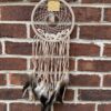Suede fabric single dreamcatcher 17 cm dia and 50 cm long