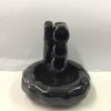 Cascading Fountain Black Ceramic Backflow Incense Holder Waterfall Incense Burner, Reflux Burner, Handmade Ceramic, Home Décor for Meditation, Mini-Zen Experience Size: 11.5*10*10 cm VTrendz