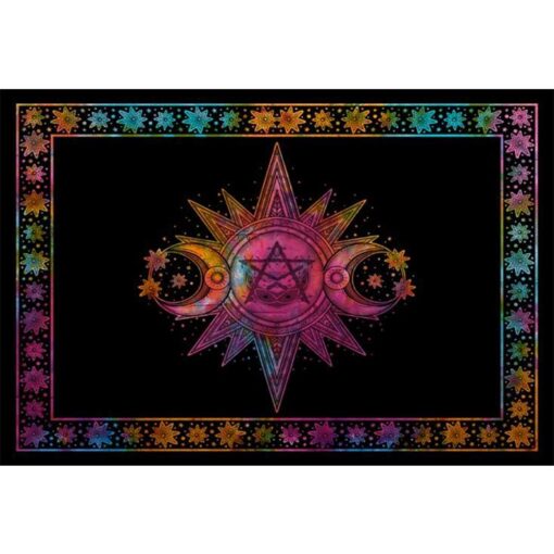 Moon & Pentagram Tapestry 84" x 54" Inch