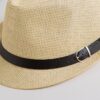 Men Cowboy Straw Hat with Black Leather Strap For Men/Women Unisex Attractive Hat with Leather Strap;  Adult One Size Fits Most (22-23 inches), adjustable size - Image 3