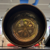 16cm / 6.3" Tibetan Antique Brass Dark Color Singing Chakra Meditative sound Bowl with Mantra Design for Meditation, Relaxation & Healing with Wooden Mallet Flat Bottom - Image 2