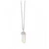 Opalite Bullet Shaped Pendant Necklace for Relaxation, Positivity, and Balancing Energy VTrendz