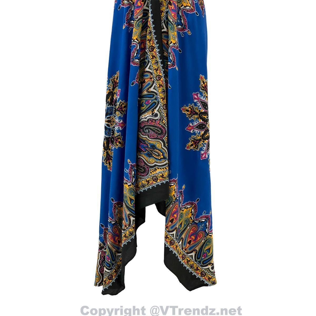Jamawar Scarf Dress Dori with Halter Neck & Back Ties - Image 24
