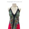 Jamawar Scarf Dress Dori with Halter Neck & Back Ties VTrendz