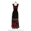 Long 8-Kali Embroidered Maxi Dress with Stretch Sleeves VTrendz