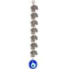 7-Elephant Hanging with Evil Eye, Handmade, 16" Inch VTrendz