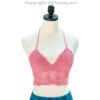Crochet Bikini Top Circular Pattern Knit/ Crop Top/ Bra Top, Handmade, 1 Size Fits Most - Image 10